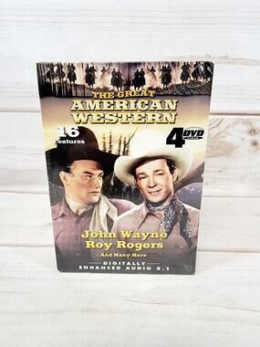 The Great American Western 4 DVD 16 Features John Wayne Roy Rogers & More SEALED